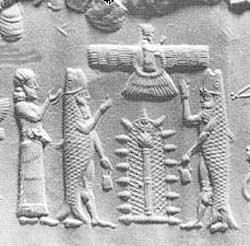 4d - Ninhursag, Enki, & Anzu greeted by Alalu at Persian Gulf