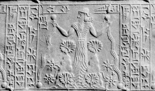 2c - Marduk relief, flowing waters of Babylon