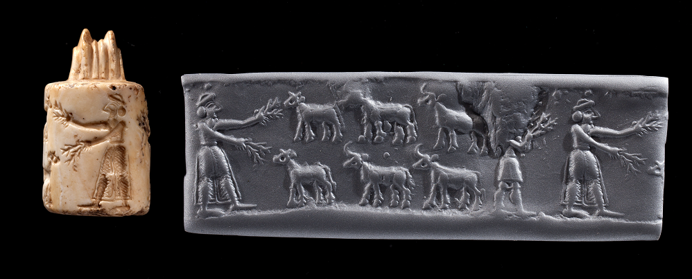 Enki's youngest son Dumuzi the Shepherd tending to his flocks