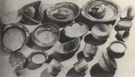 10 - pottery from Eridu, 4,000 + B.C.; our forgotten past trying re-enter into our consciousness