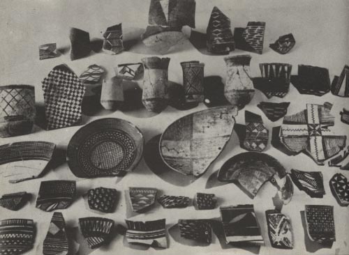 10a - pottery & potsherds from 5,000 B.C.; lost history of a time when the gods walked & talked with man
