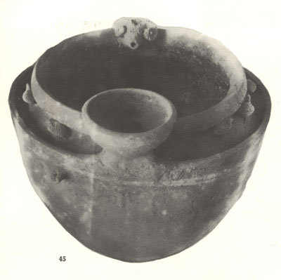 6 - decorated water receptacle found in Kish; artifacts like these are being destroyed by Islamic Radicals trying to wipe out any & all history that contradicts the message of their prophet