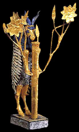 7a - Ur artirfact of Abraham's Ram, Isaac spared, the ram caught in the brush thicket that Abraham was instructed to sacrifice instead of his son Isaac....in Ur