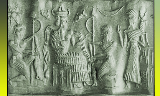 bio-engineering - Enki & baby Adapa - Adam fashioned by Ninhursag, Enki, & Ningishzidda, after 50,000 years of attempts to create a suitable worker, finally Enki & Ninhursag succeeded, SEE ADAPA TEXTS ON ENKI & NINHURSAG PAGES 