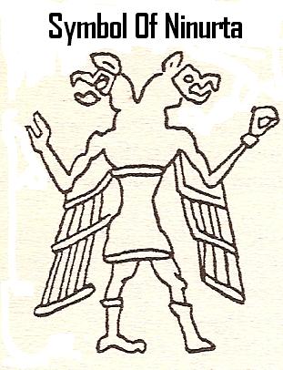 2 - double-headed eagle symbol of Enlil's heir Ninurtaborn of the Double Seed Law; a standard example of Lagash under Ninurta