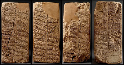 Sumerian Kings List, Kish artifact; There are 11 cities in which the kingship was exercised.  A total of 134 kings who altogether ruled for 28,876 + X  years.