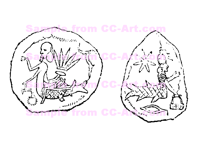 26 - Palestinian god Dagan carved on a gem