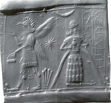 2e - Enki's eagle-headed winged pilot, a non-royal, & Enki's waters of life