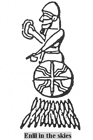 13 - Utu in his Sun rays sky-disc / flying saucer 