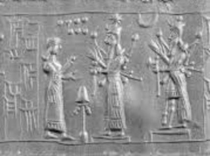 6 - Ninhursag, her warrior son Ninurta, & warrior Adad; Ninhursag cautions younger generation equipped & ready for war