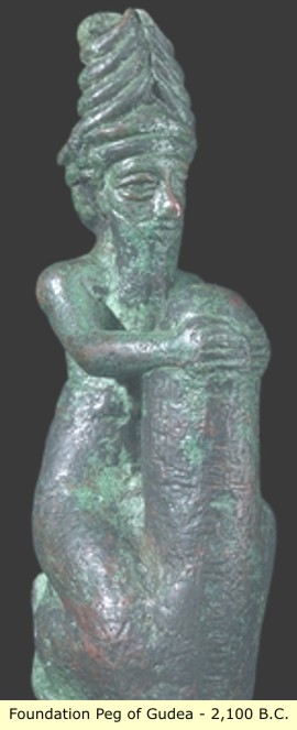 8o - Foundation Peg of Ningirsu's temple with Ningishzidda showing the corner peg