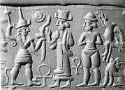 3d - Utu, mother Ningal, & naked sister Inanna