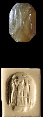 32g - bottom seal_ Nannar's Moon Crescent, Marduk's Spade-Rocket, & Nabu's Double-Wedge Stylus symbols_ Nabu seal