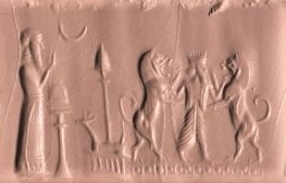 52 - Nabu & father Marduk battling animal symbols of gods