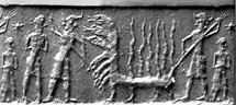 58 - semi-divine king, unidentified god battles Mushhushshu & Ashur