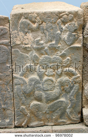 18 - Hittite artifact of the creature Humbaba, wild thing of the Cedar Forest in Lebanon