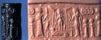 11 - Namtar, Inanna in her winged shem, & Ereshkigal